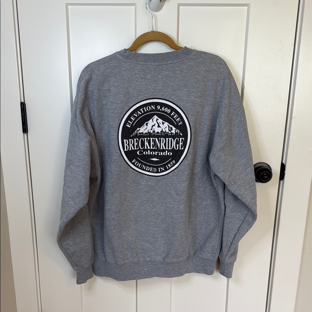 Breckenridge Gray Crewneck Sweater